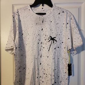 Broken Threads Mens White with Acid Wash Shirt